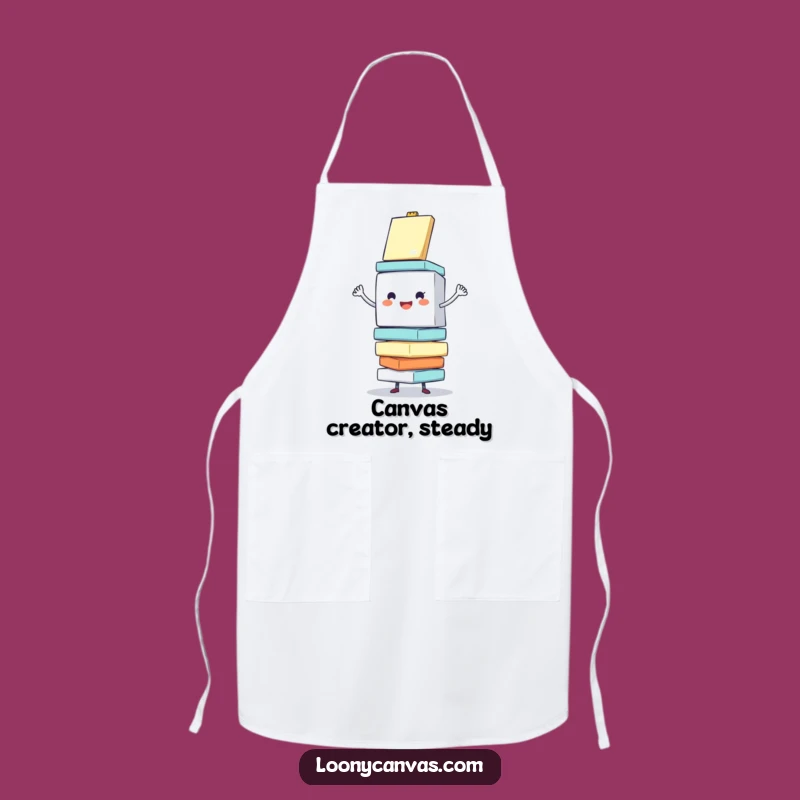 Funny Cube Canvas Apron - Cook or Create with Cheer