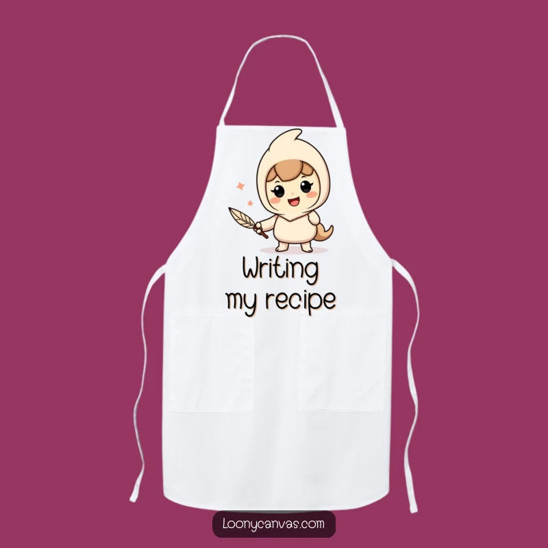 Funny Author Apron: Cheerful Quill Writer's Funny Gift for Kitchen & Studio