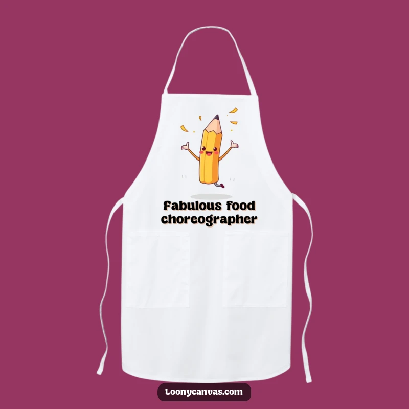 Funny Cheerful Pencil Apron: Create with Dancing Enthusiasm