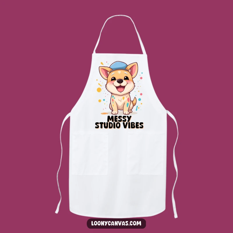 Funny Dog Artist Apron: Protect Your Clothes with a Splatter-Happy Pup