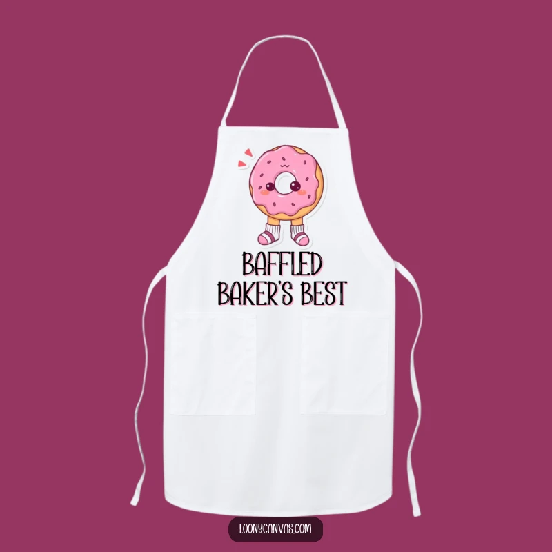 Funny Donut Sock Confusion Apron: Cook with Quirky Charm