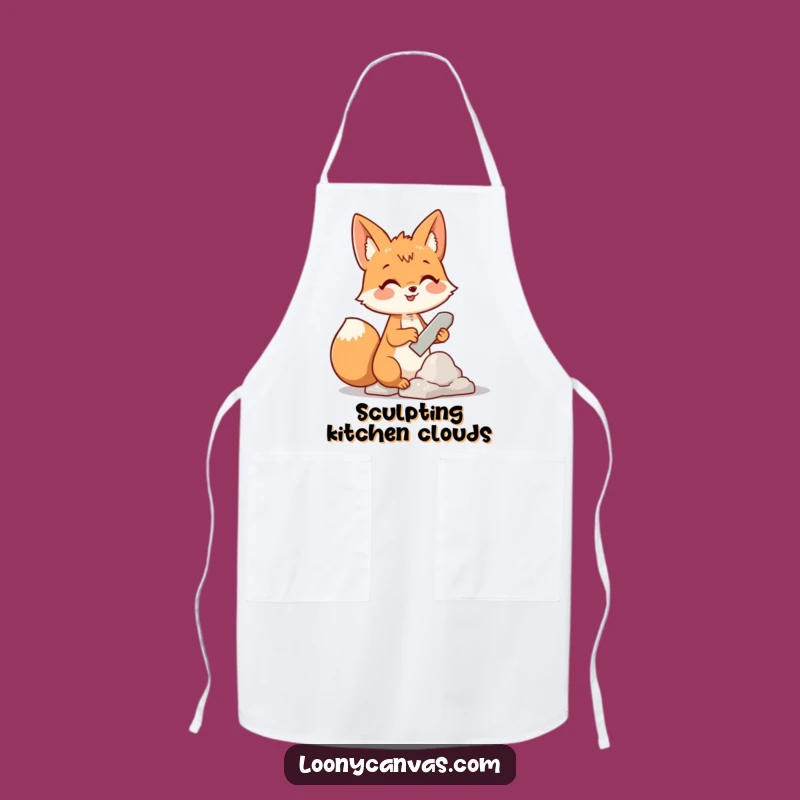 Funny Fox Cloud Sculptor Apron: Create Without Worry