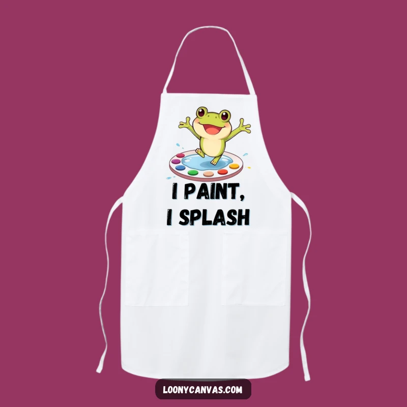 Funny Frog Artist Apron: Joyful Painter Chef Bib, Practical Funny Gift!