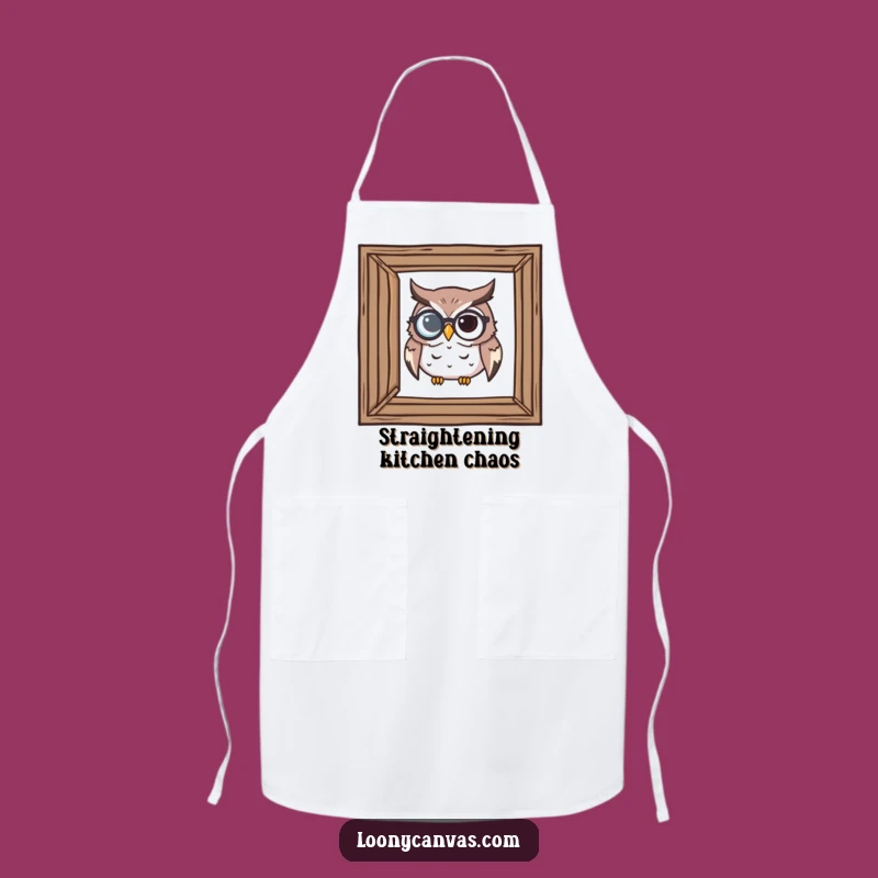 Funny Owl Art Critic Apron: Stay Neat While Judging Art