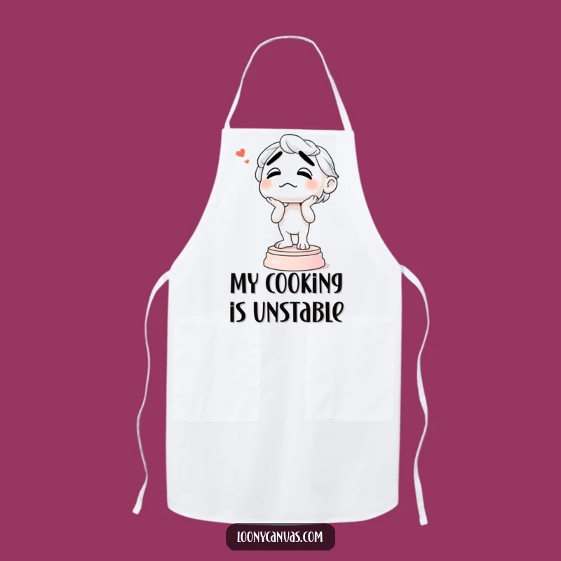 Funny Confused Sculpture Apron: Hilarious Artist's Kitchen Wear