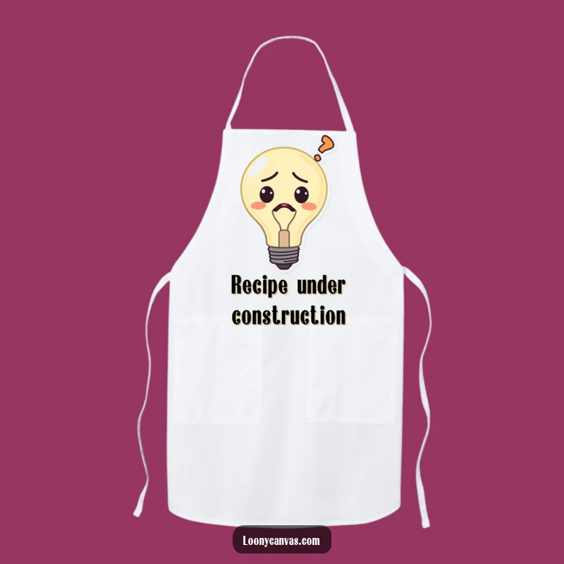 Funny Confused Lightbulb Apron - Cook Up Some Puzzling Creations