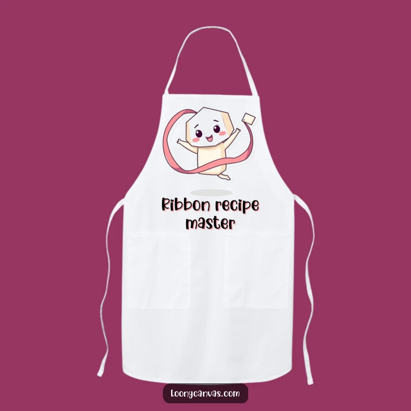 Funny Geometric Ribbon Apron - Dance Through Your Tasks