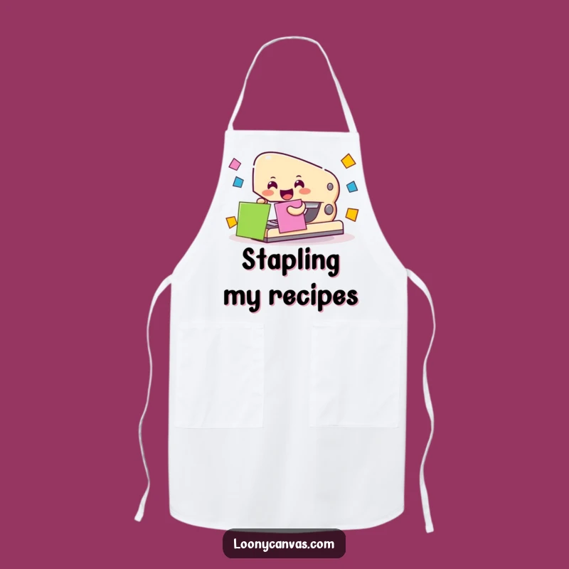 Funny Stapler Craft Apron: Cheerful Organization Kitchen Wear Gift