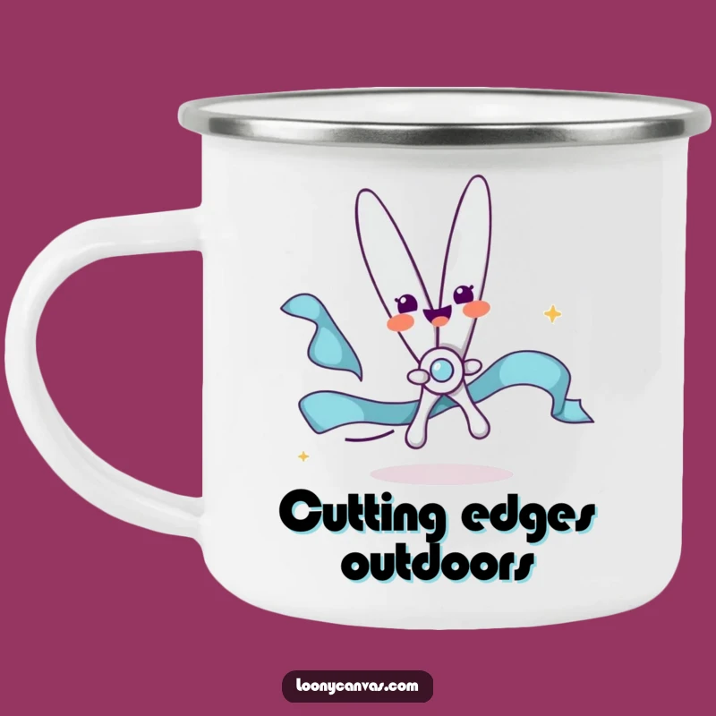 Funny Scissors Camping Mug - Enjoy Your Adventures with Delightful Campfire Snipping