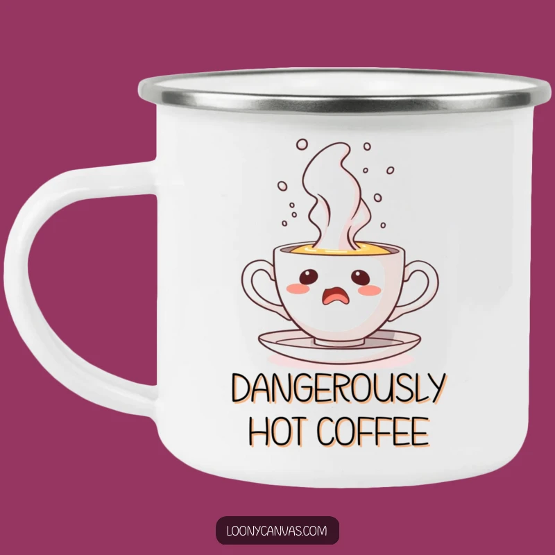 Funny Startled Teacup Geyser Camping Mug: Adventure with a Surprise