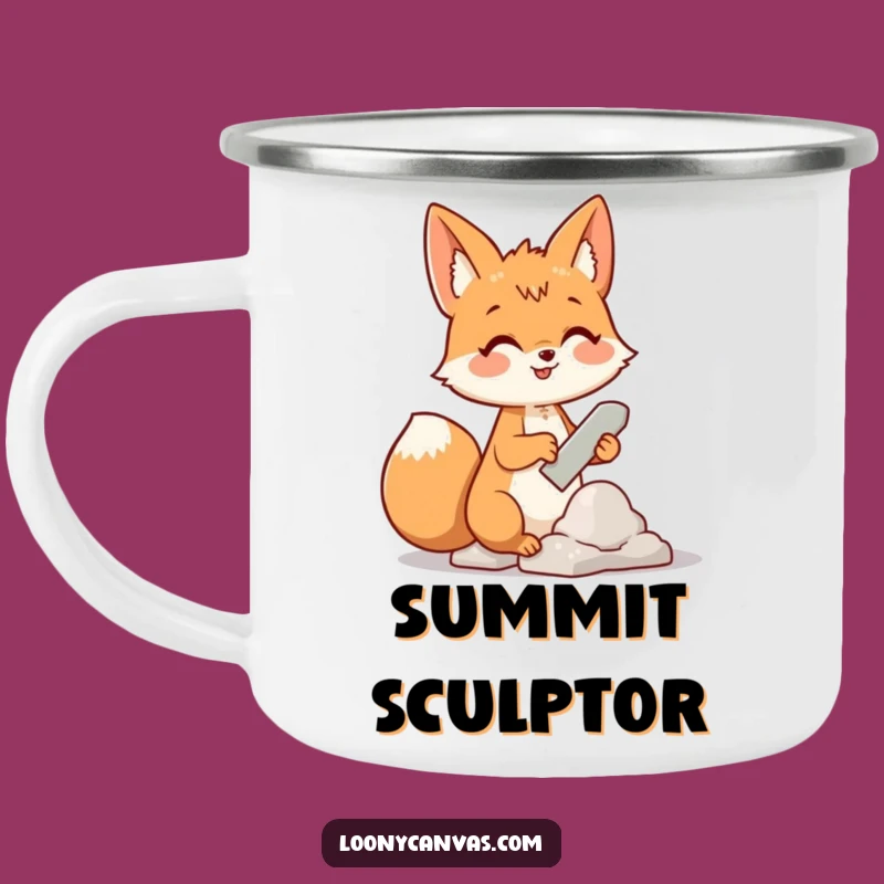 Funny Fox Cloud Sculptor Camping Mug: Brew Ideas Under the Sky