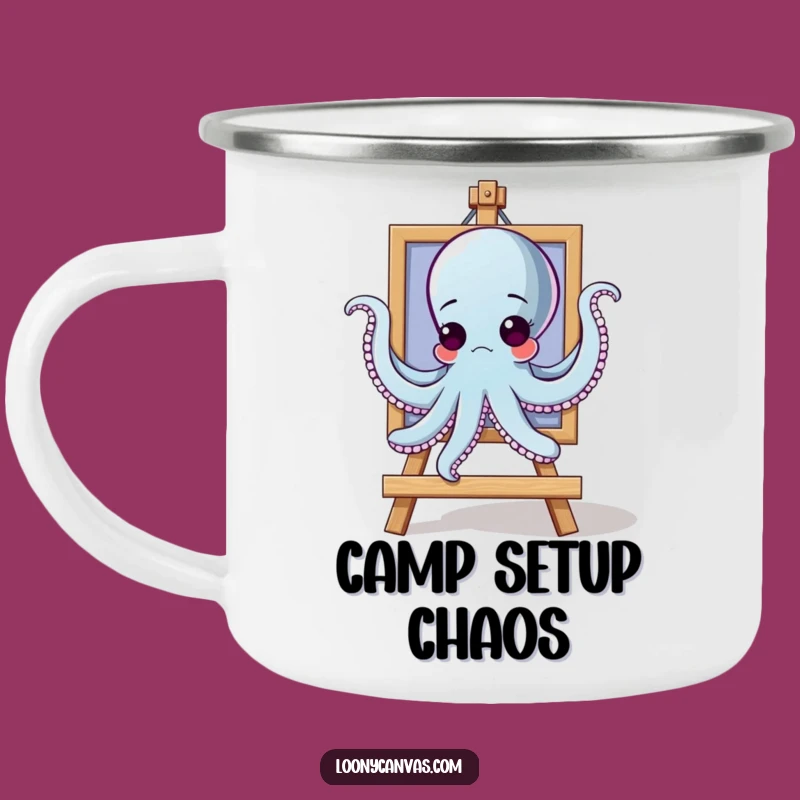 Funny Goofy Octopus Hanging Art Camping Mug: Decorating Adventures