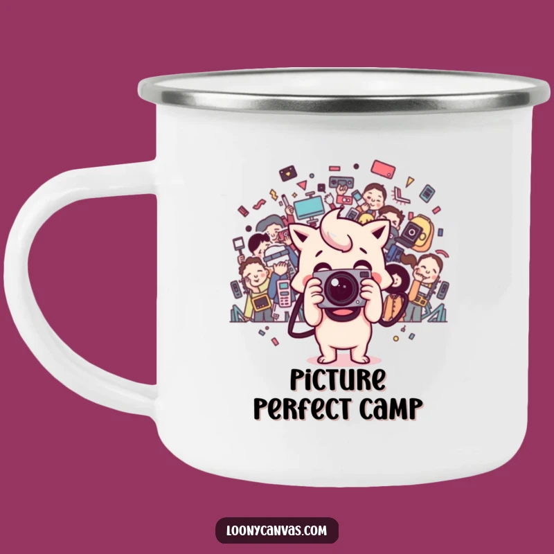 Funny Kawaii Camera Camping Mug: Capture Outdoor Adventures