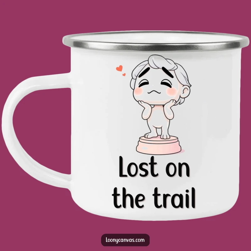 Funny Confused Sculpture Camping Mug: Hilarious Art Adventures