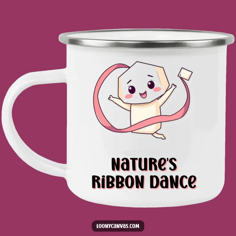 Funny Geometric Ribbon Camping Mug - Dance Under the Stars