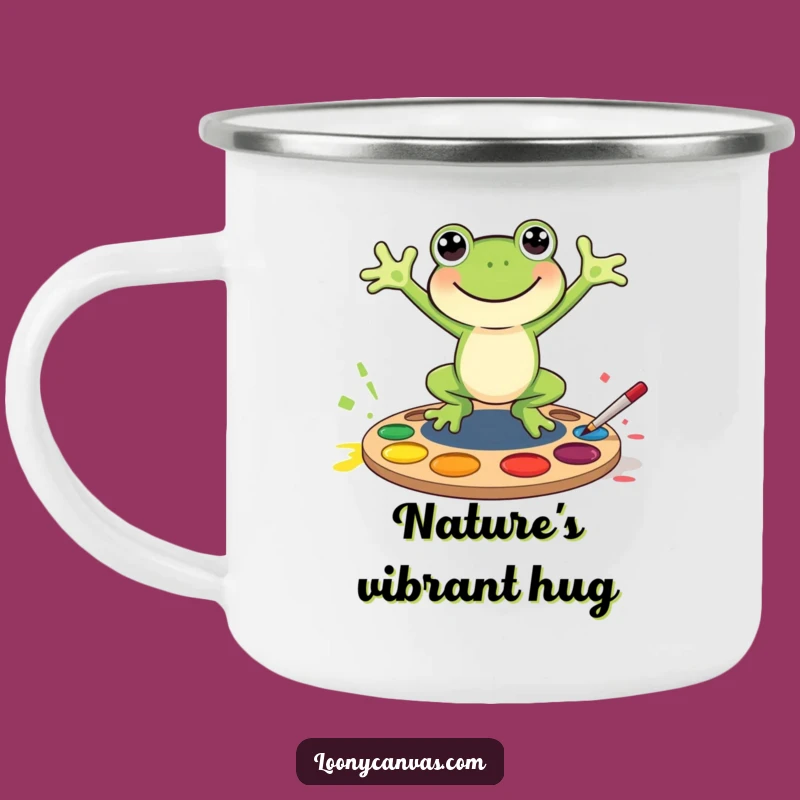 Funny Frog Paint Splash Camping Mug - Outdoor Art Fun Funny Gift