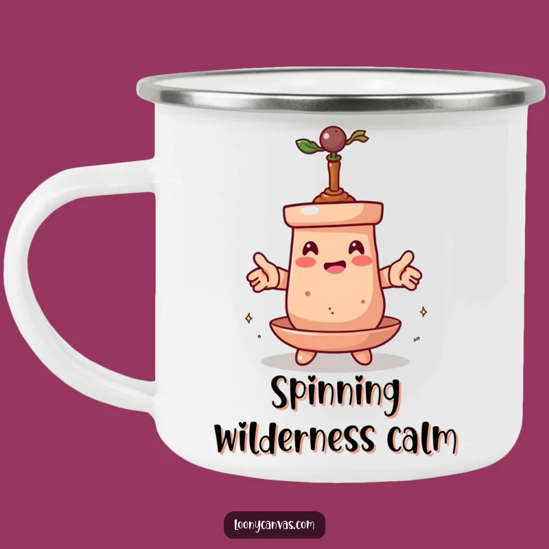 Funny Clay Pot Camping Mug: Spinning Transformation, Hilarious Outdoor Gift for Trailblazers