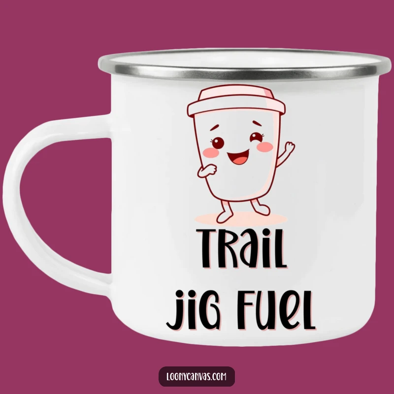 Durable Funny Kawaii Coffee Cup Camping Mug, Dancing Jig Adventure Gift