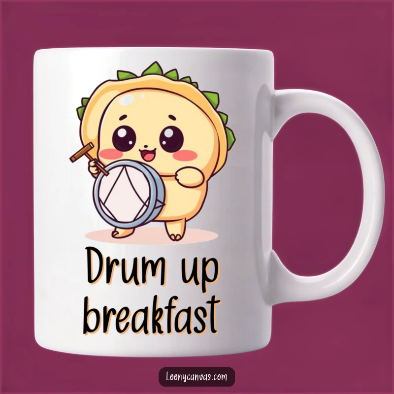 Funny Kawaii Taco Drummer Mug: Fiesta Beat For Food Lovers