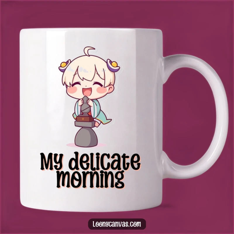 Funny Balance Mug: Delighted Artist's Sculpture Struggle, Humorous Gift