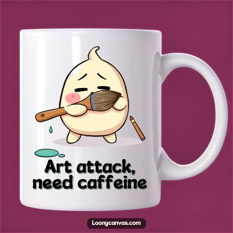 Funny Blob Paintbrush Struggle Mug - Hilarious Artist Humor Gift