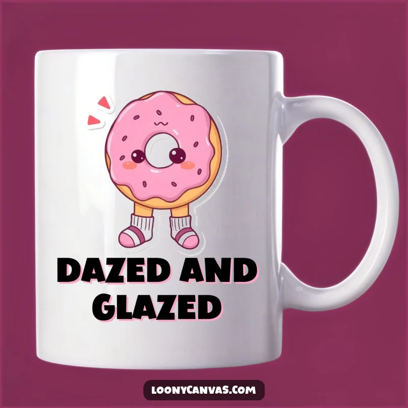 Funny Donut Sock Confusion Mug: Hilarious Mismatched Character Gift