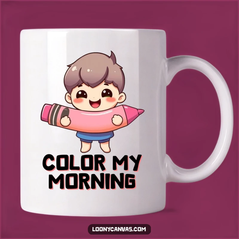 Funny Giant Crayon Mug: Happy Artist Cup, Perfect Funny Gift for Creatives!