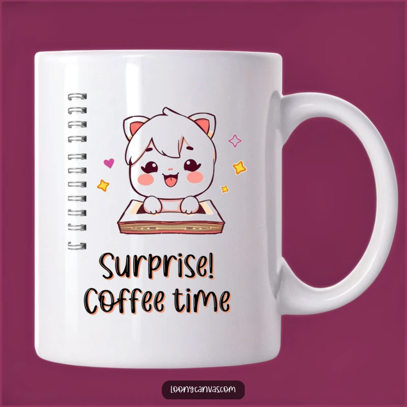 Funny Kawaii Sketchpad Mug: A Cheerful Surprise for Your Daily Brew