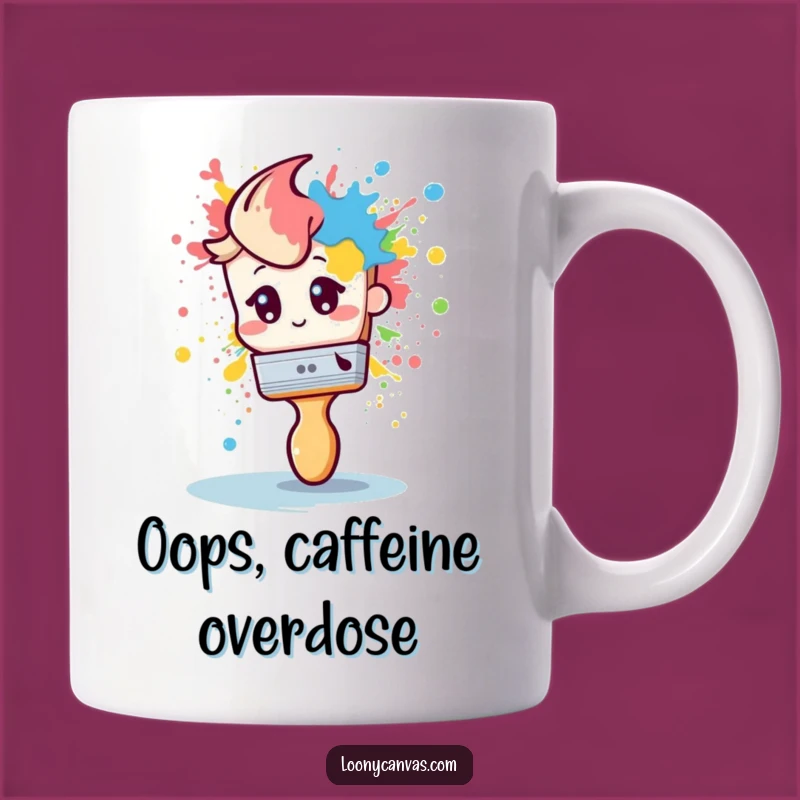 Funny Shy Paintbrush Splatter Mug: A Hilarious Artistic Mishap Gift