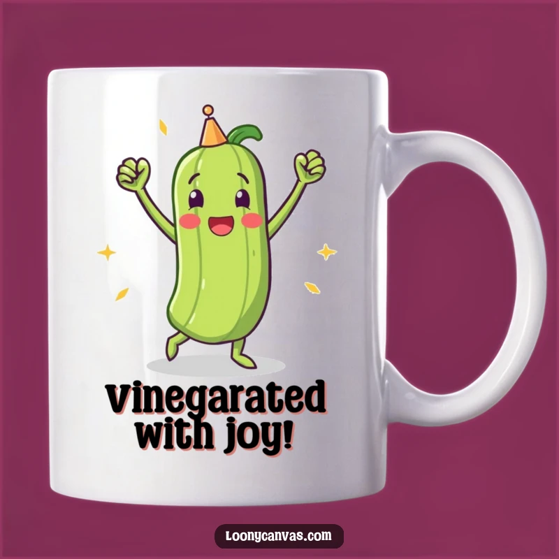 Funny Triumphant Pickle Victory Dance Mug: Celebrate Wins with Humor