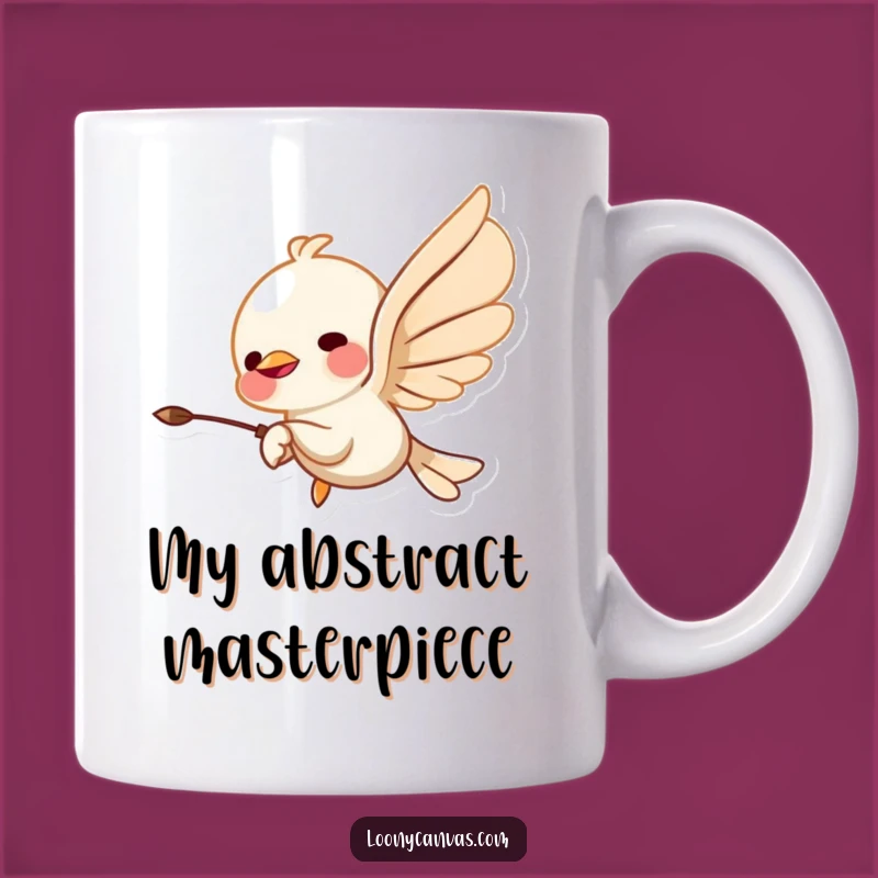 Funny Flying Chisel Mug: Abstract Art Creation, Perfect Hilarious Gift for Artists
