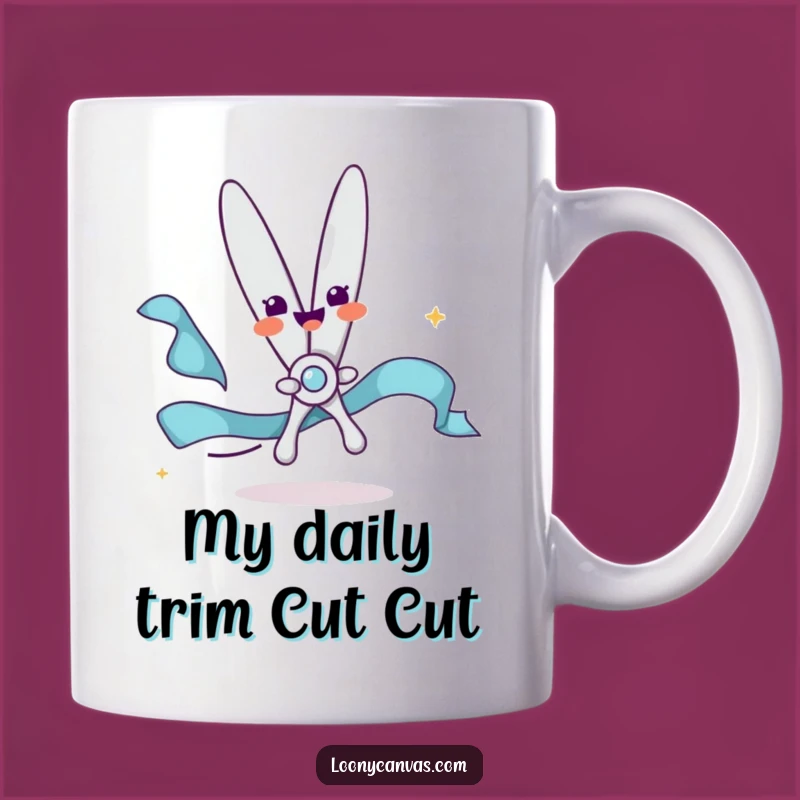Funny Scissors Ribbon Cutting Mug - A Delightful Gift for Crafters and Celebrators