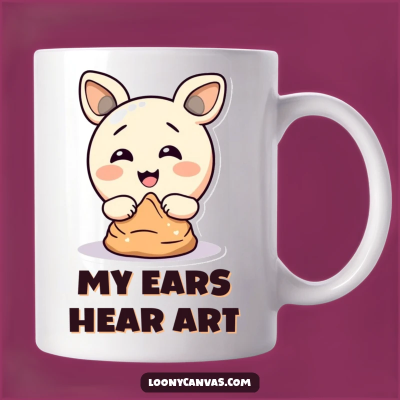 Funny Circle Sculptor Mug: A Delighted Characters Quirky Ear Art, Perfect Funny Gift Idea