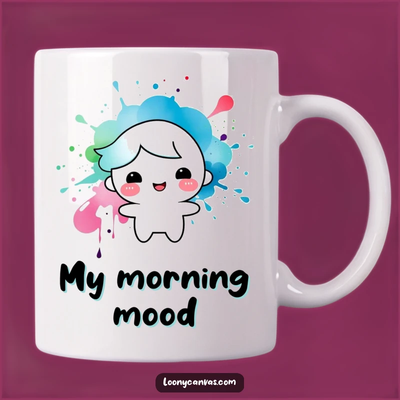 Funny Ink Splatter Character Mug: Hilarious Art & Doodle Lover's Gift