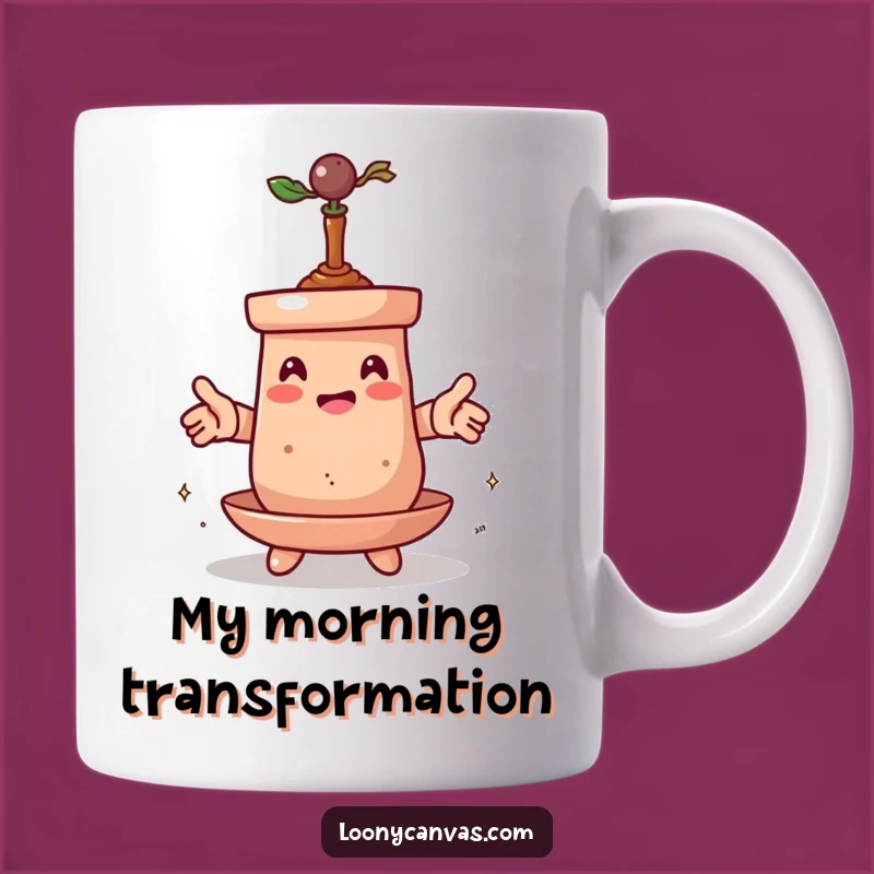 Funny Clay Pot Mug: Transformation Art, Perfect Hilarious Gift for Potters and Artists