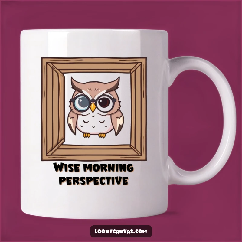 Funny Owl Art Critic Mug: Precise Perfectionist Gift for Discerning Folks