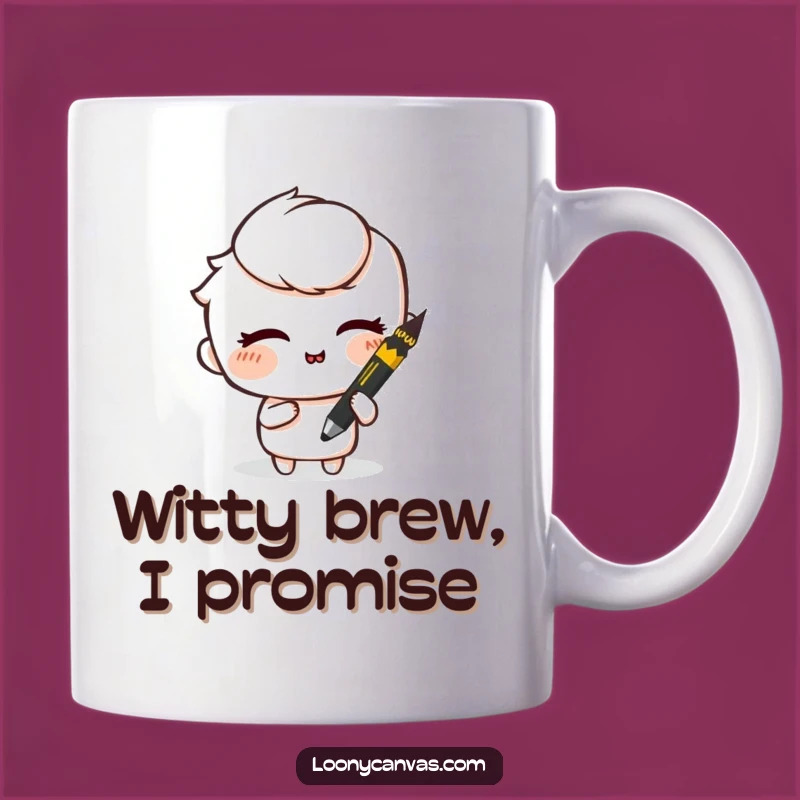 Funny Mischievous Charcoal Mug: Artful Smudges with a Wink