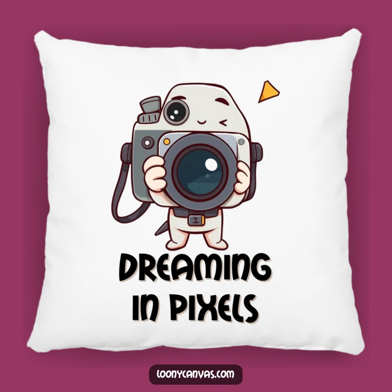 Comfy Funny Camera Pillow: Cuddle Up with Photographic Humor