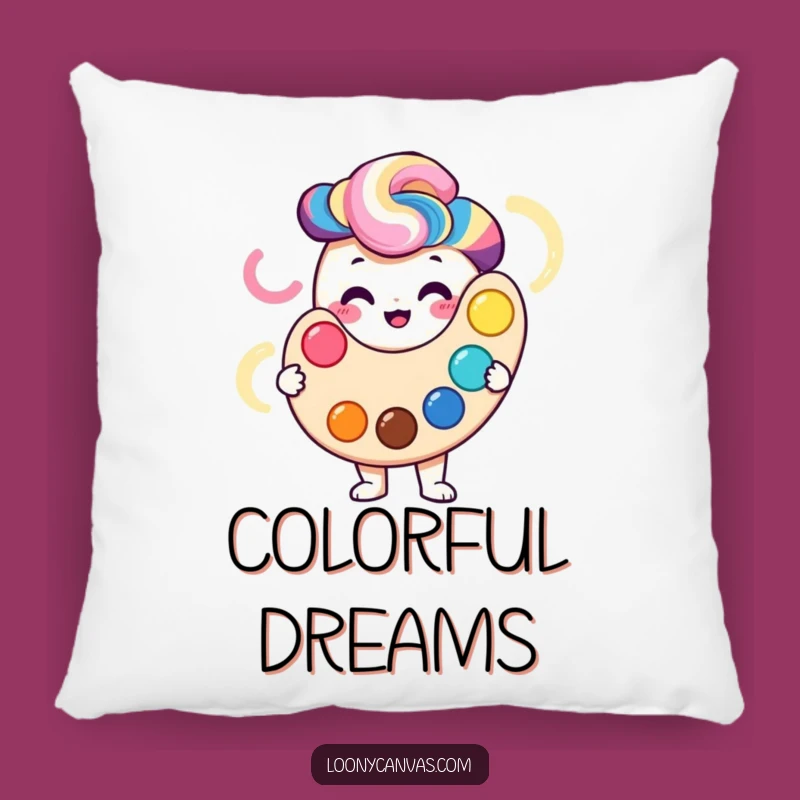 Cozy Funny Palette Pillow: Vibrant Colors Art Comfort & Style Gift