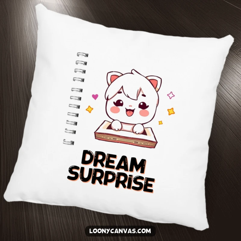 Funny kawaii sketchpad pillow, with a cheerful surprise, humorous and comfortable decoration, a perfect funny gift.