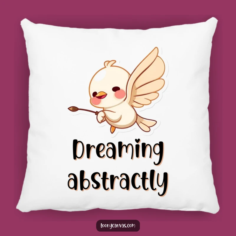 Funny Flying Chisel Pillow: Cozy Abstract Art Accent, Hilarious Home Decor Gift