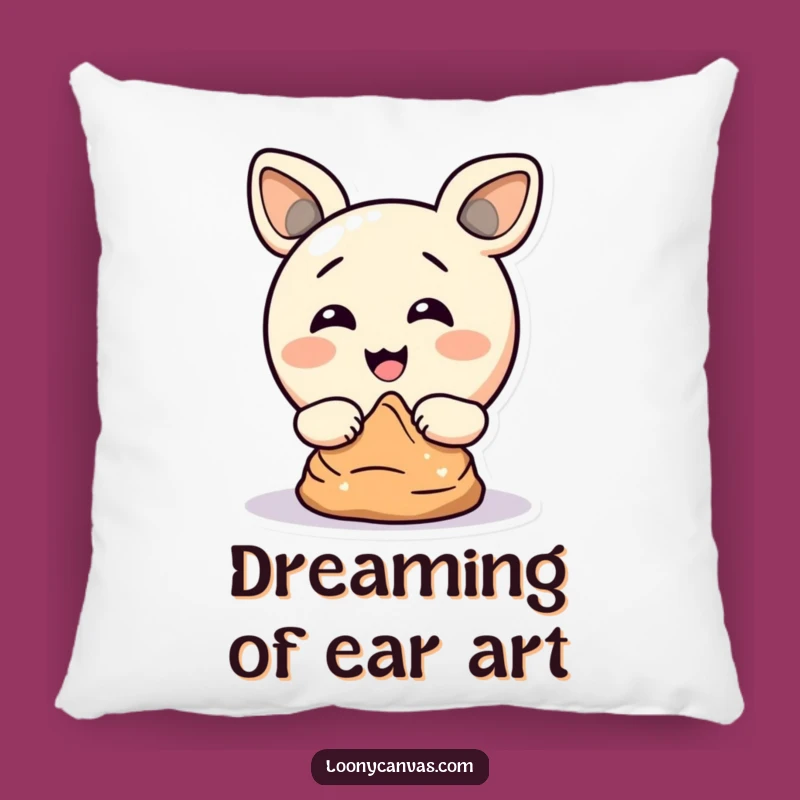 Funny Circle Sculptor Pillow: Comfy Ear Art Cushion, Perfect Funny Gift Accent