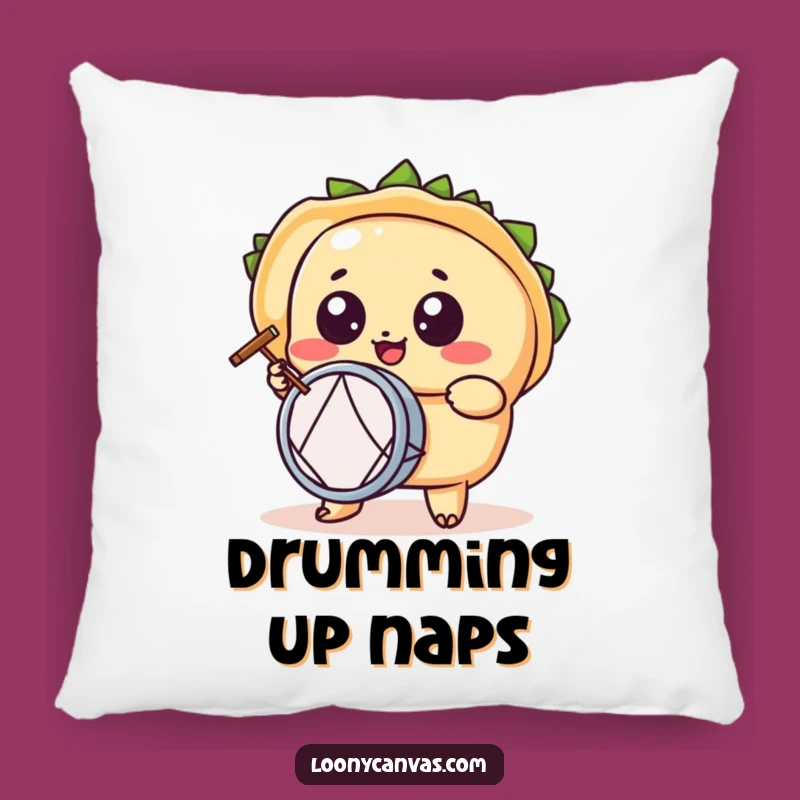 Funny Kawaii Taco Pillow: Cozy Cuddles With Drumming Beat