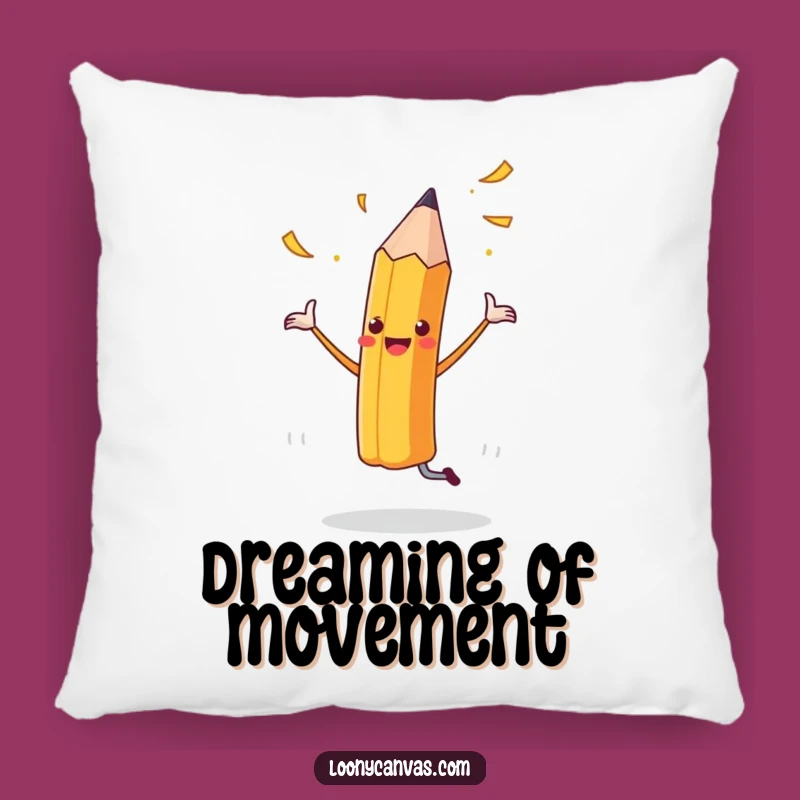 Funny Cheerful Pencil Pillow: Cozy Up with Artistic Merriment