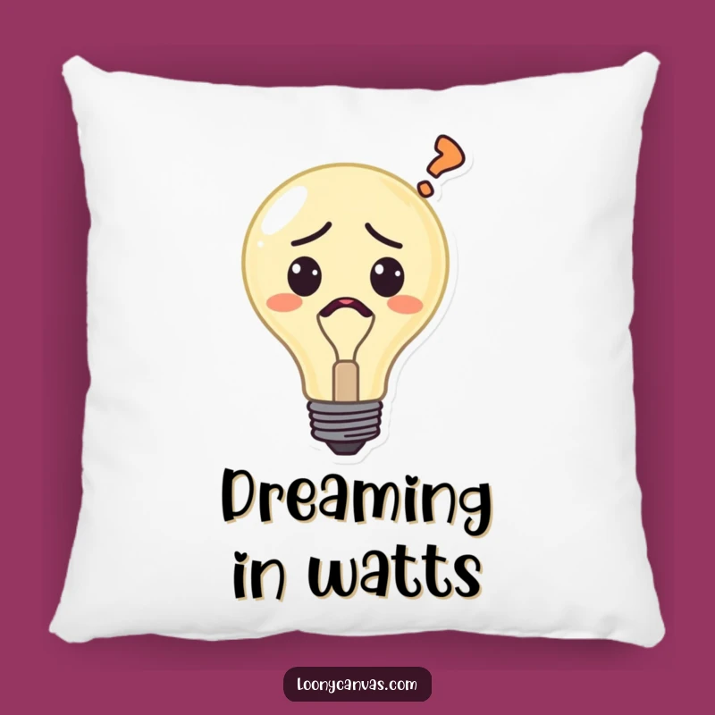Funny Confused Lightbulb Pillow - Comfort Your Puzzled Mind
