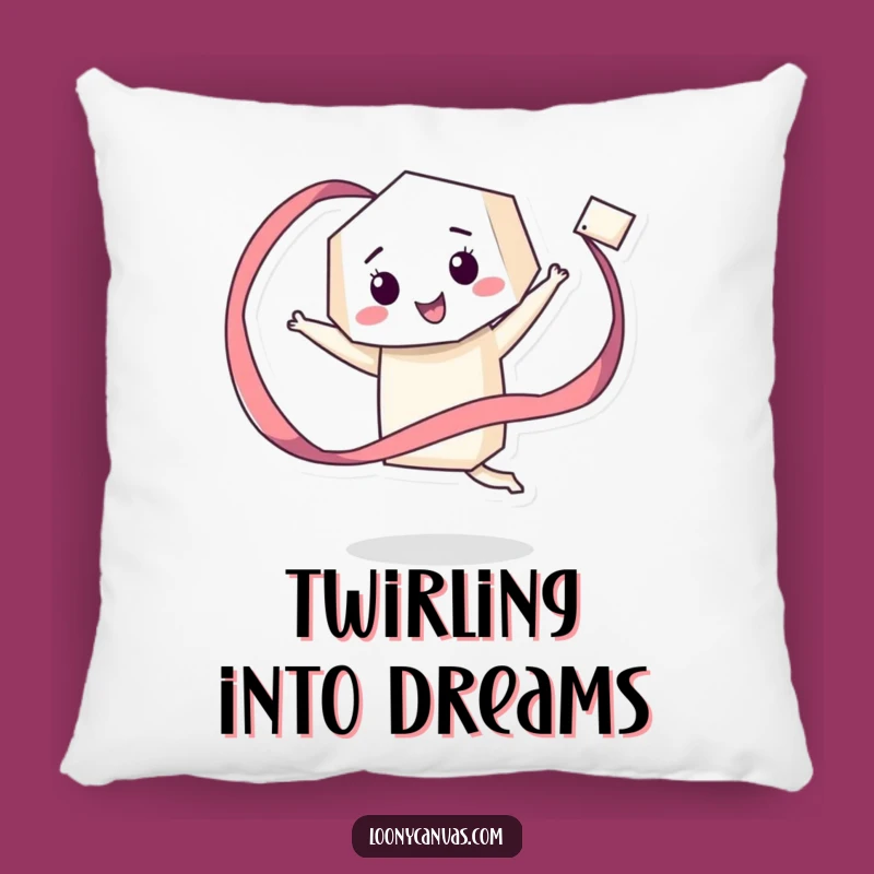 Funny Geometric Ribbon Pillow - Cozy Dance Accent