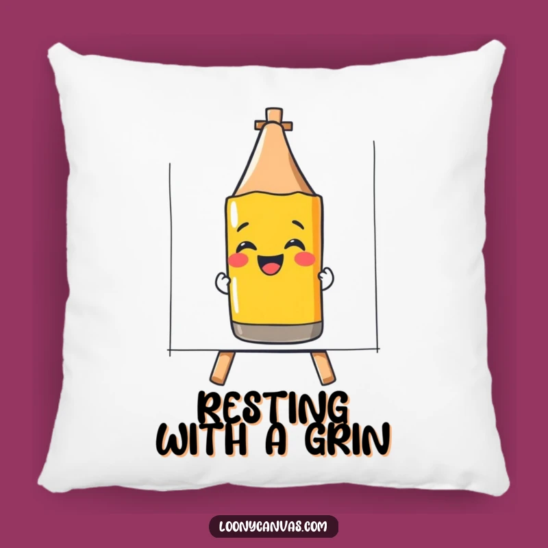 Funny Giggling Crayon Pillow: Cozy Comfort with Artistic Smiles