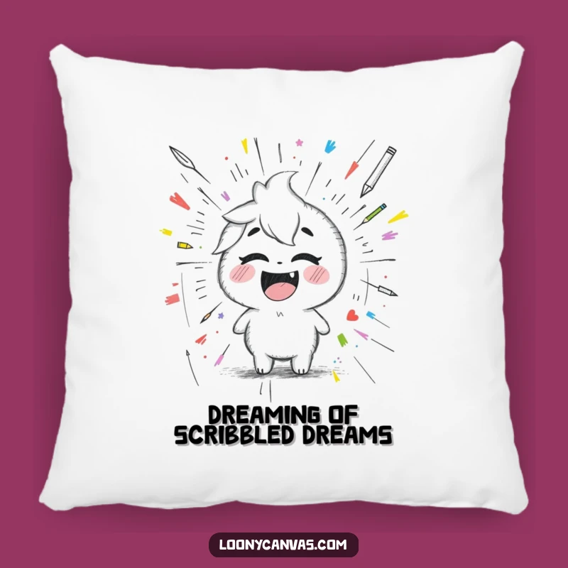 Funny Kawaii Pencil Pillow: Cozy Up with Artistic Merriment