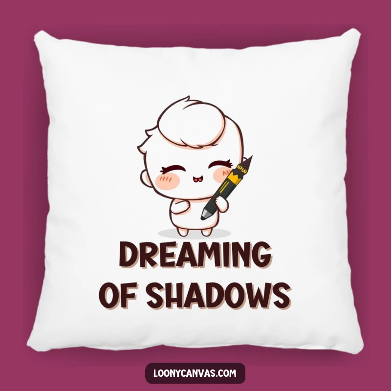 Funny Mischievous Charcoal Pillow: Cozy Up with Artistic Intrigue