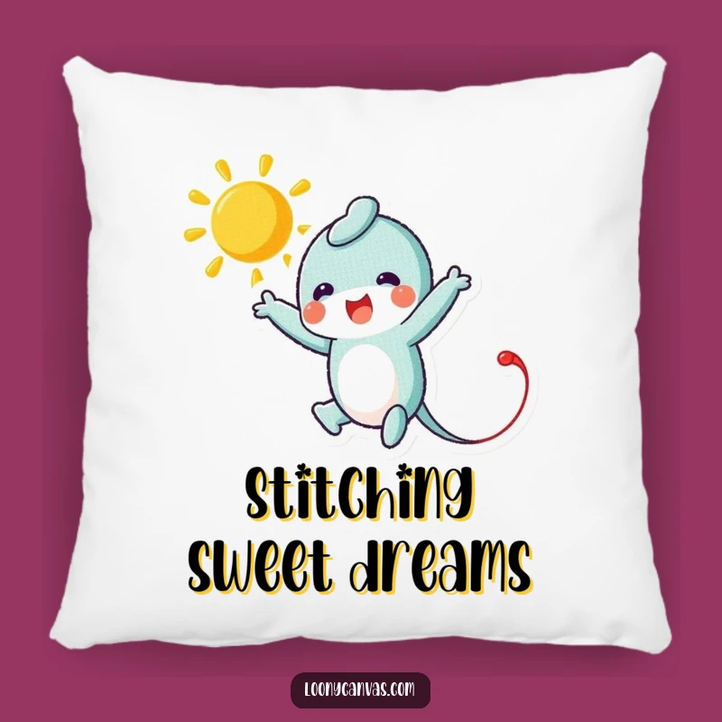 Funny Needle Pillow: Cozy Stitching Sun Accent, Hilarious Home Decor Gift